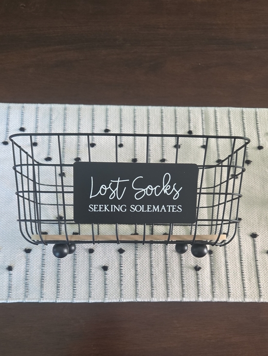 Other - Lost Socks Metal Basket